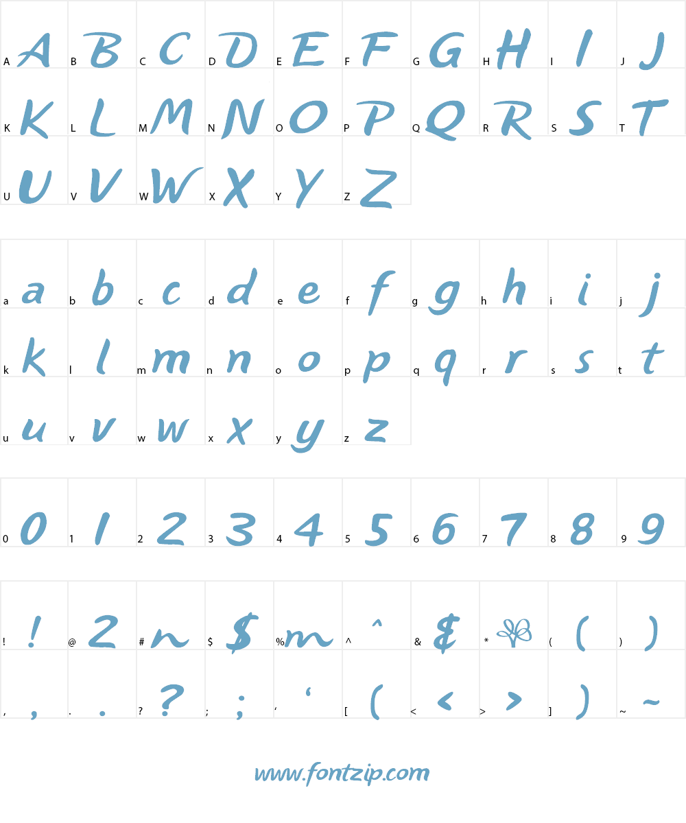 Busch Three Font Character